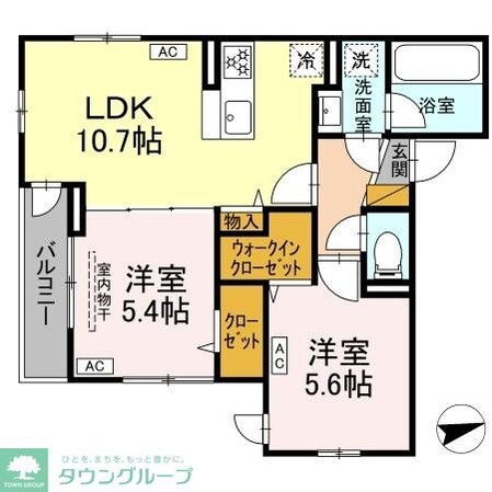 (仮称)D-ROOMトリシア市川東大和田1丁目の物件間取画像